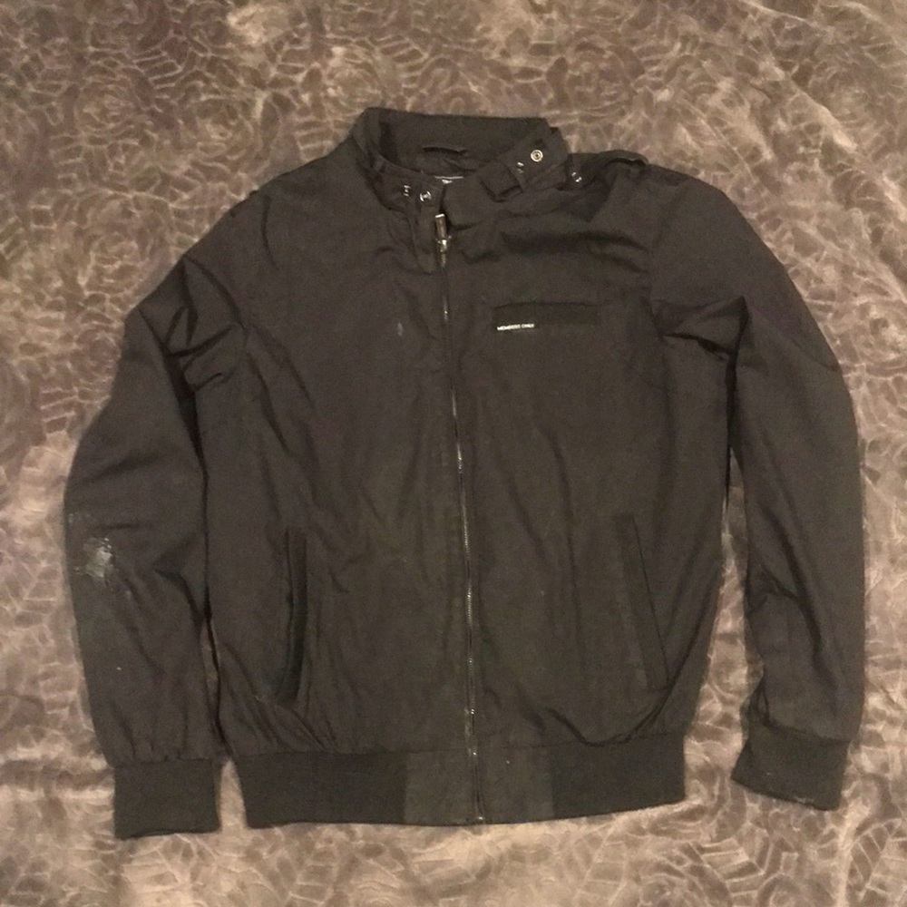 Black members only bomber jacket